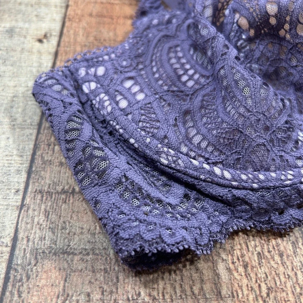 Victoria's Secret Dream Angels Lace Bra Purple Push Up 36D Underwire